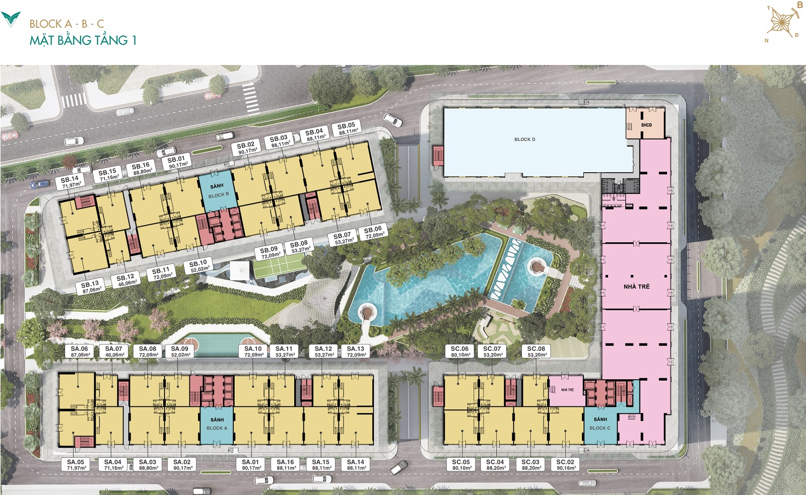 Ground floor plan of Lavita Thuan An Binh Duong project