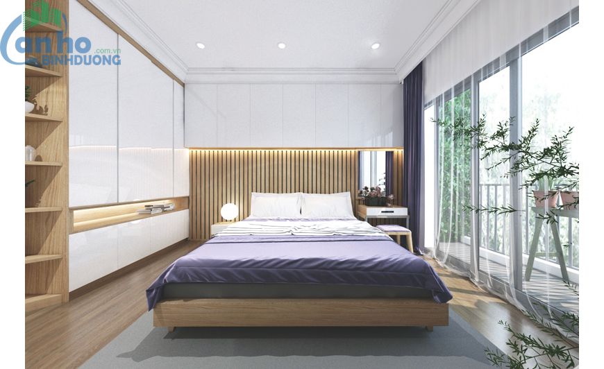 thiết kế giường ngủ căn hộ bình dương