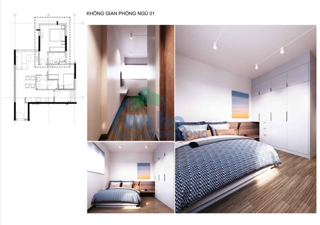 Bán căn hộ Habitat Bình Dương Phase 2 (giai đoạn 2) tầng cao 2 phòng ngủ, 62 m2 đã trang bị nội thất